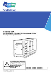 Doosan G500-SIIIA Bedienings- En Onderhoudshandleiding