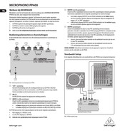 Behringer MICROPHONO PP400 Gebruikershandleiding