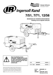 Ingersoll Rand 7/71 Bedienings- En Onderhoudshandleiding