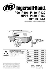 Ingersoll Rand P150 Bedienings- En Onderhoudshandleiding