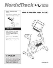 NordicTrack NTEX12921-INT.0 Gebruikershandleiding