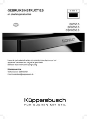 Kuppersbusch B6550.0 Gebruiksinstructies