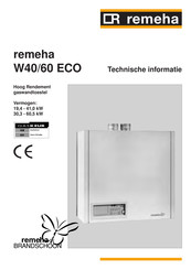 REMEHA W40/60 ECO Technische Handleiding