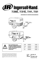 Ingersoll Rand 7/51 Bedienings- En Onderhoudshandleiding