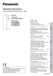 Panasonic WH-ADC0309H3E5B Gebruiksaanwijzing