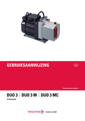 Pfeiffer Vacuum DUO 3 Gebruiksaanwijzing