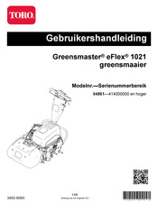 Toro Greensmaster eFlex 1021 Gebruikershandleiding