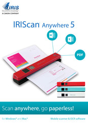 Canon IRIS IRIScan Anywhere 5 Verkorte Handleiding