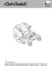 MTD products Cub Cadet Zero Turn Mower 17BICBDS603 Originele Gebruiksaanwijzing