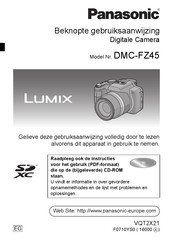 Panasonic LUMIX DMC-FZ45 Beknopte Gebruiksaanwijzing