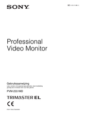 Sony TRIMASTER EL PVM-2551MD Gebruiksaanwijzing