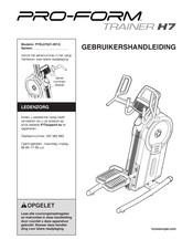 Pro-Form PFEL07921-INT.0 Gebruikershandleiding