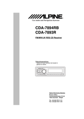 Alpine CDA-7893R Gebruiksaanwijzing