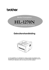 Brother HL-1270N Gebruikershandleiding