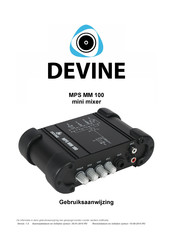 Devine MPS MM 100 Gebruiksaanwijzing