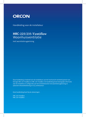 Orcon HRC-225-Ventiflow Handleiding Voor De Installateur