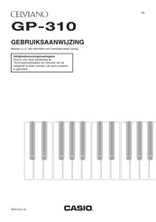 Casio Celviano GP-310 Gebruiksaanwijzing