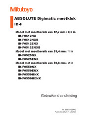 Mitutoyo ABSOLUTE ID-F0512ENX Gebruikershandleiding