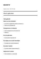 Sony DSC-RX10M2 Gebruikershandleiding