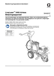 Graco LineLazer 3400 Airless Bediening, Onderdelen, Reparatie