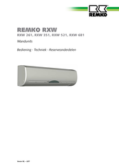 REMKO RXW 521 Bedieningshandleiding