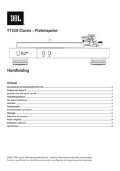 JBL TT350 Classic Handleiding