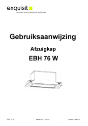 Exquisit EBH 76 W Gebruiksaanwijzing