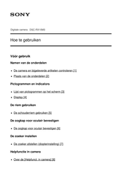 Sony DSC-RX10M3 Gebruikshandleiding