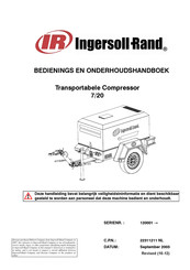 Ingersoll Rand 7/20 Bedienings- En Onderhoudshandleiding