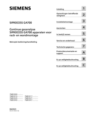 Siemens 7MB3017 Series Beknopte Bedieningshandleiding