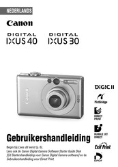 Canon Digital IXUS 30 Gebruikershandleiding