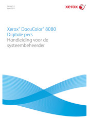 Xerox DocuColor 8080 Handleiding