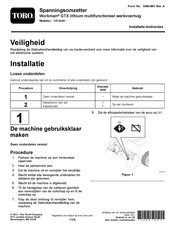 Toro Workman GTX Installatie-Instructies