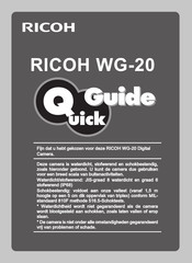 Ricoh WG-20 Snelgids