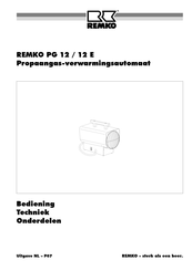 Remko PG 12 Bedieningshandleiding