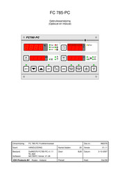 VDH Products FC 785-PC Gebruiksaanwijzing