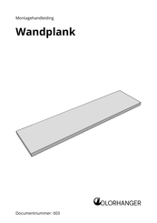 COLORHANGER Wandplank Montagehandleiding