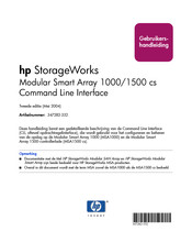 HP StorageWorks Modular Smart Array 1500 cs Gebruikershandleiding