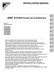 Daikin FXAQ15PAV1 Installatiehandleiding