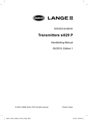 HACH LANGE si629 P Handleiding