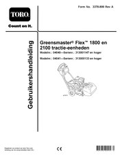 Toro Groundsmaster Flex 1800 Gebruikershandleiding