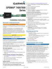 Garmin GPSMAP 7400 Series Installatie-Instructies