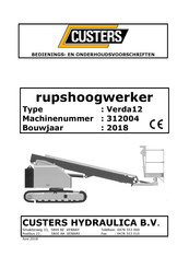 Custers 312004 Bedienings- En Onderhoudsvoorschriften