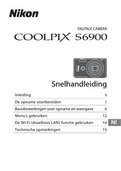 Nikon COOLPIX S6900 Snelhandleiding