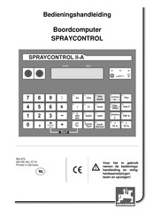 Amazone SPRAYCONTROL II-A Bedieningshandleiding