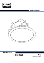 DAP Audio CS-850S Handleiding