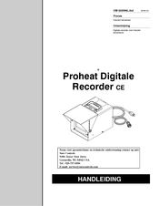 Miller Proheat Digitale Recorder Handleiding