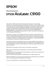 Epson AcuLaser C9100 Gebruiksaanwijzing