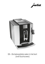 Jura E8 Gebruiksaanwijzing