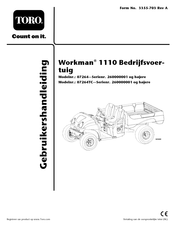 Toro Workman 1110 Gebruikershandleiding